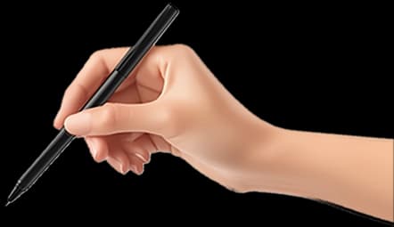 pen in a hand